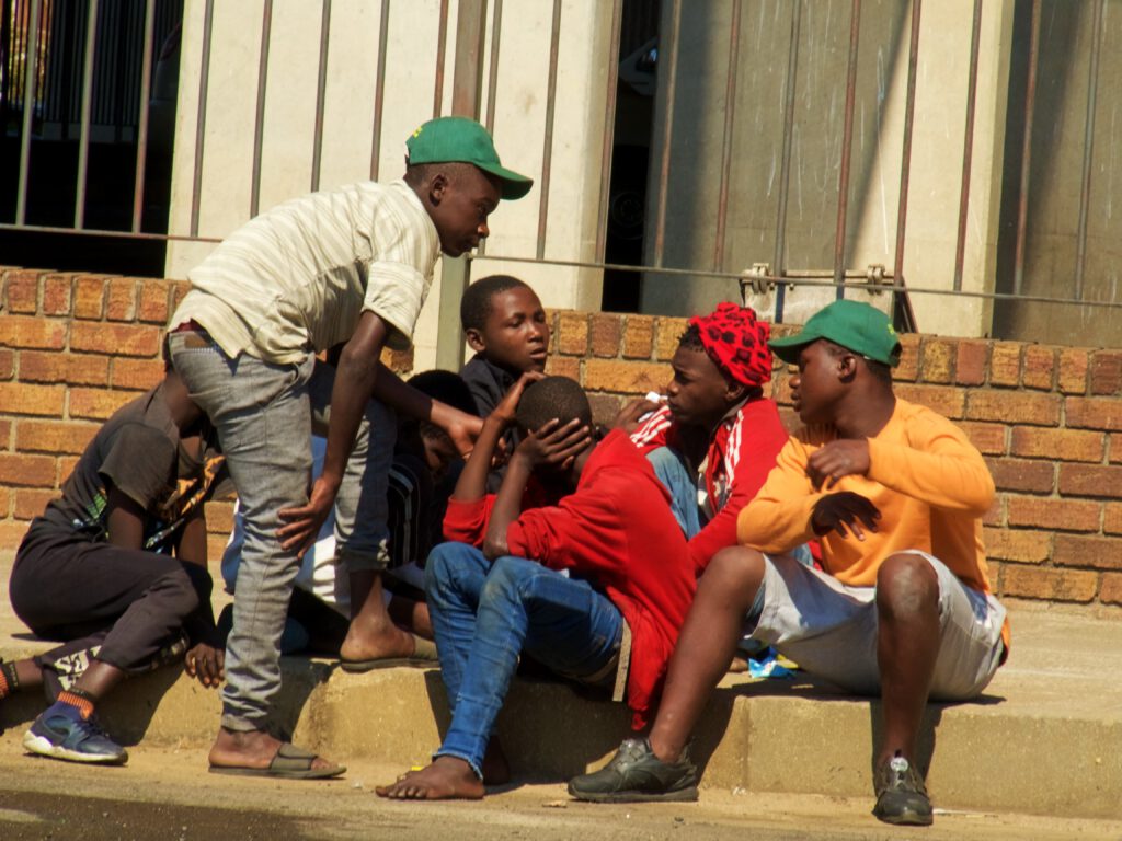 Niños de la calle en Harare (Zimbabue)